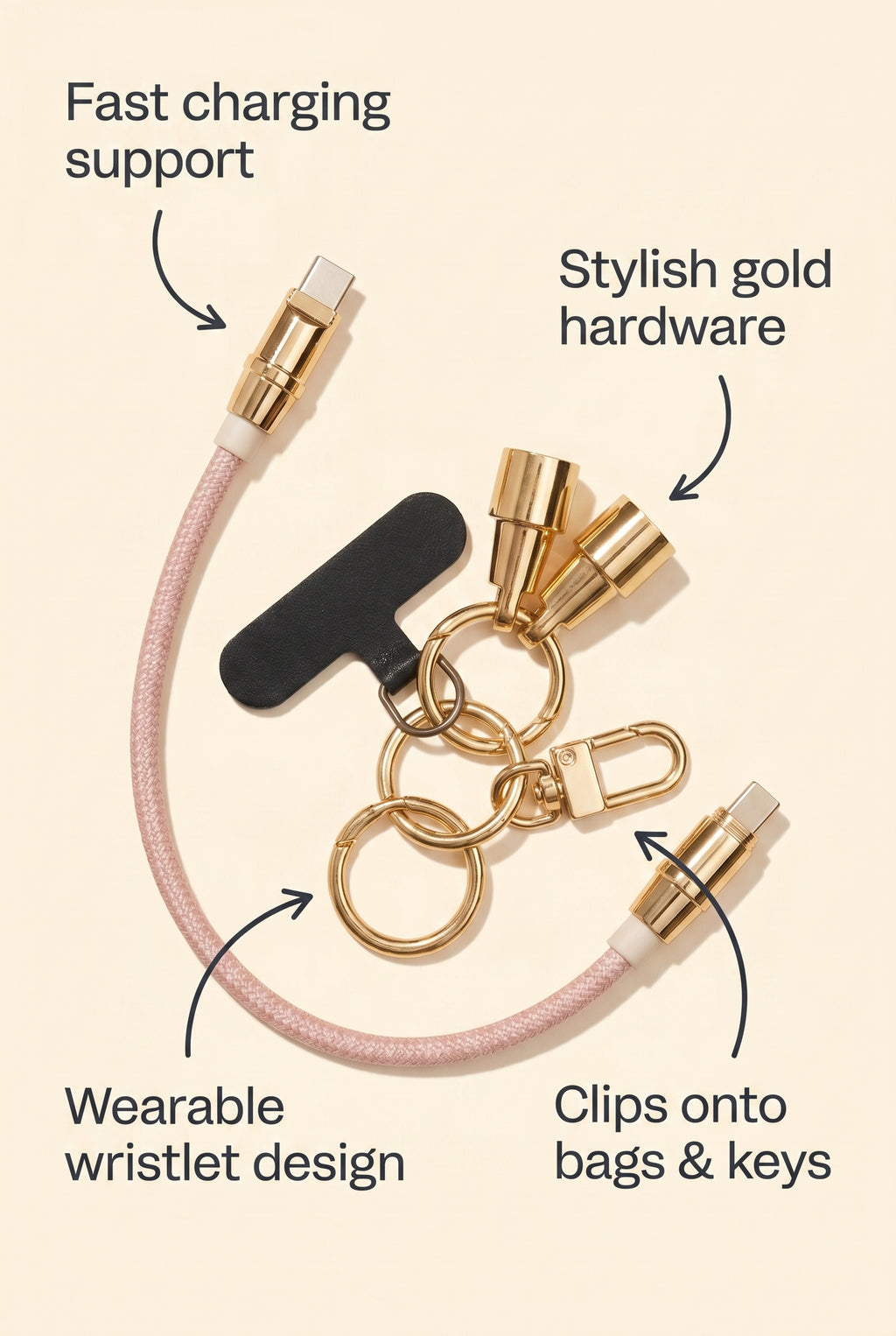 The Wristlet Charge Cable - Free Shipping in US!