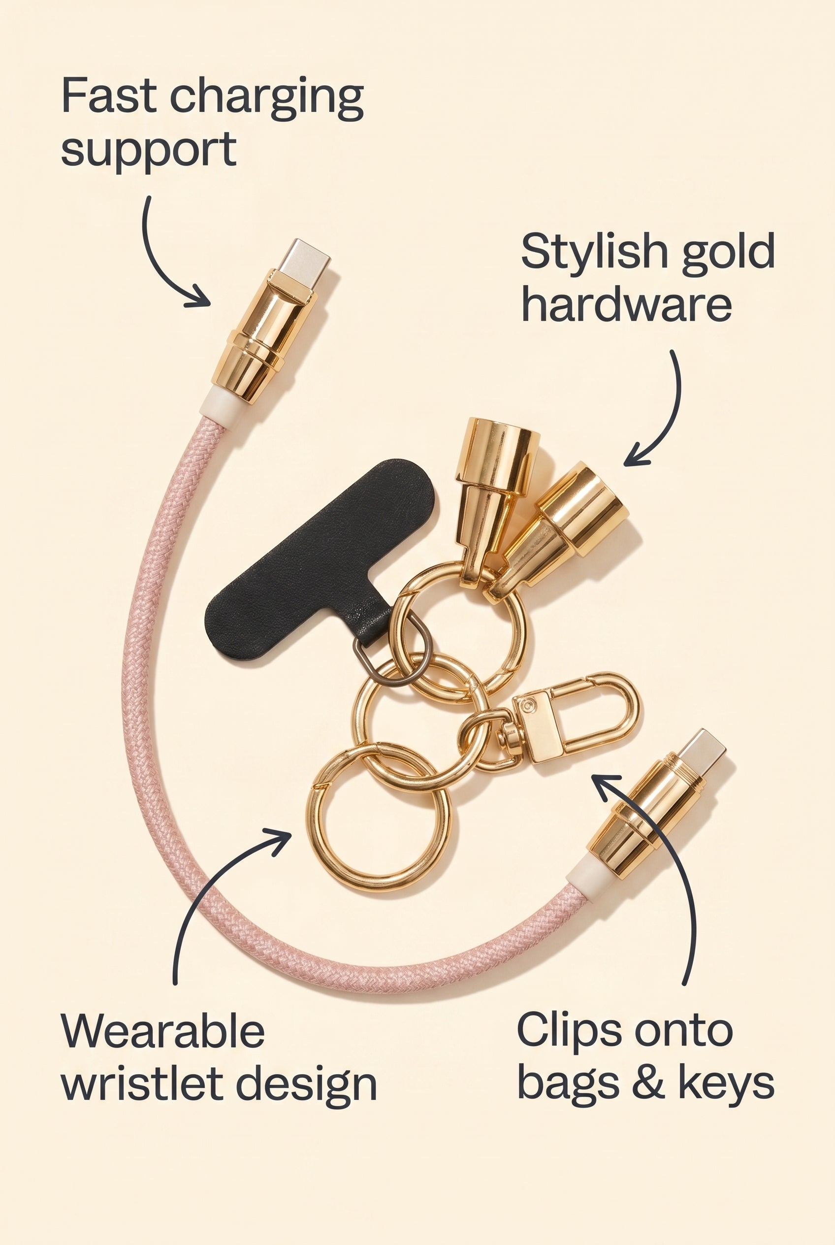 The Wristlet Charge Cable - Free Shipping in US!