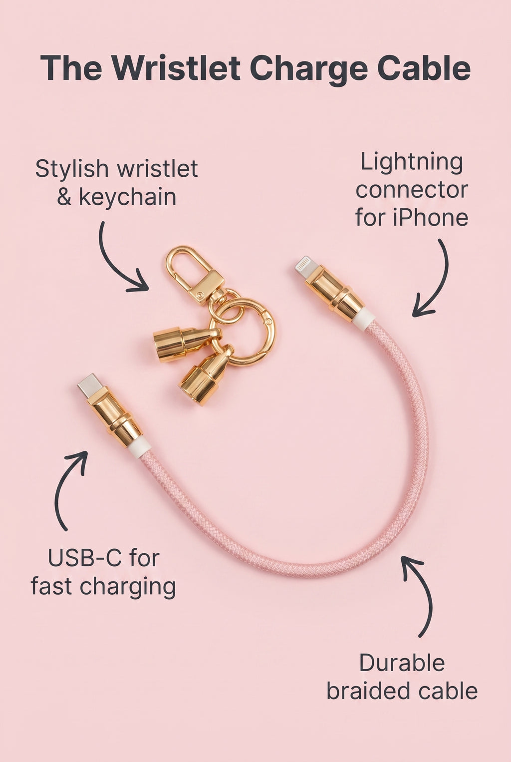 The Wristlet Charge Cable - Free Shipping in US!